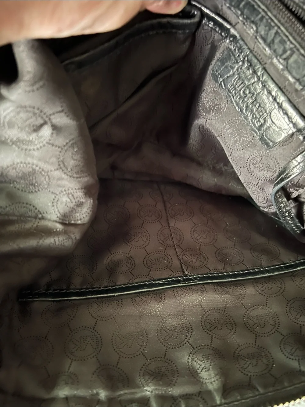 MICHAEL Michael Kors Black Satchel with Silver Hardware